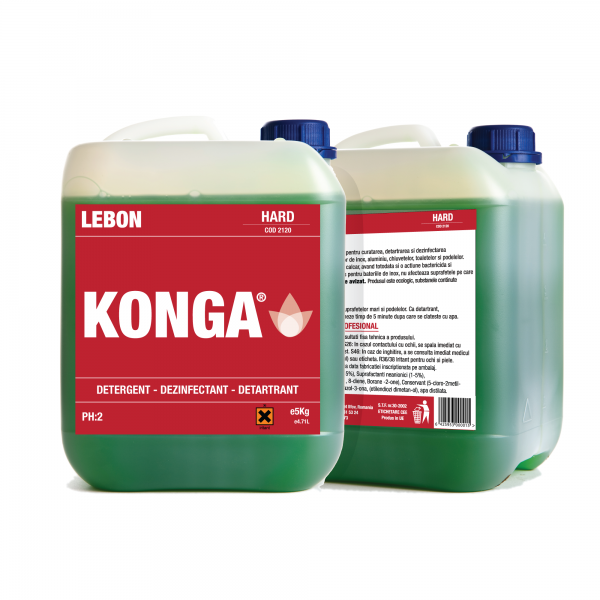 Detergent biocid Konga Hard 5L-Aviz biocid de la casapractica imagine noua
